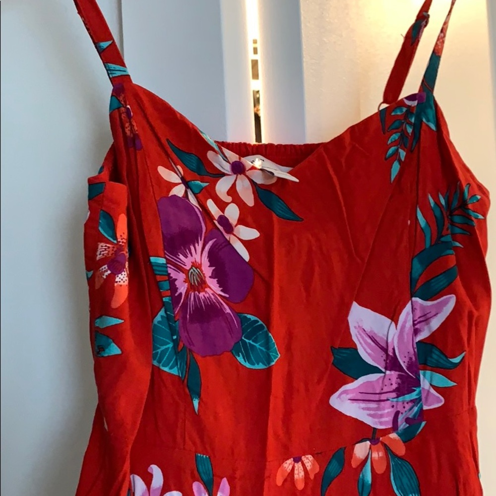 Old Navy red floral dress